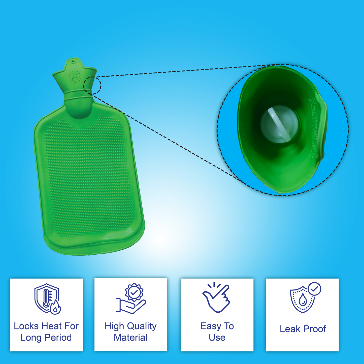hot water bag with features highlighted
