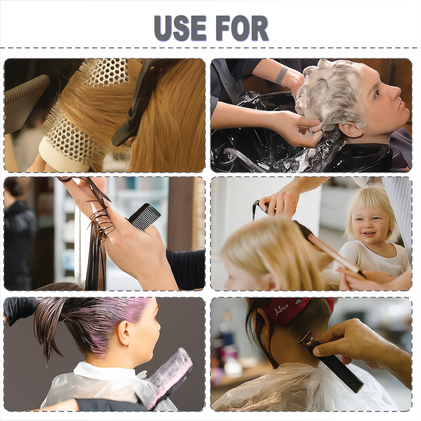 salon apron using in hair care and styling activities