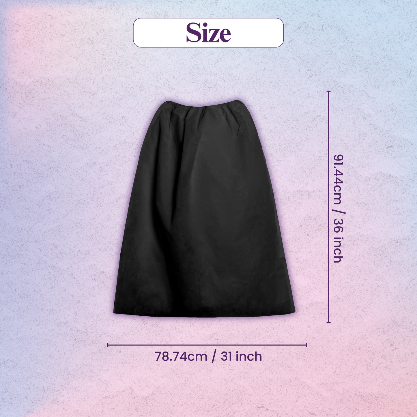 disposable spa gown with measurements