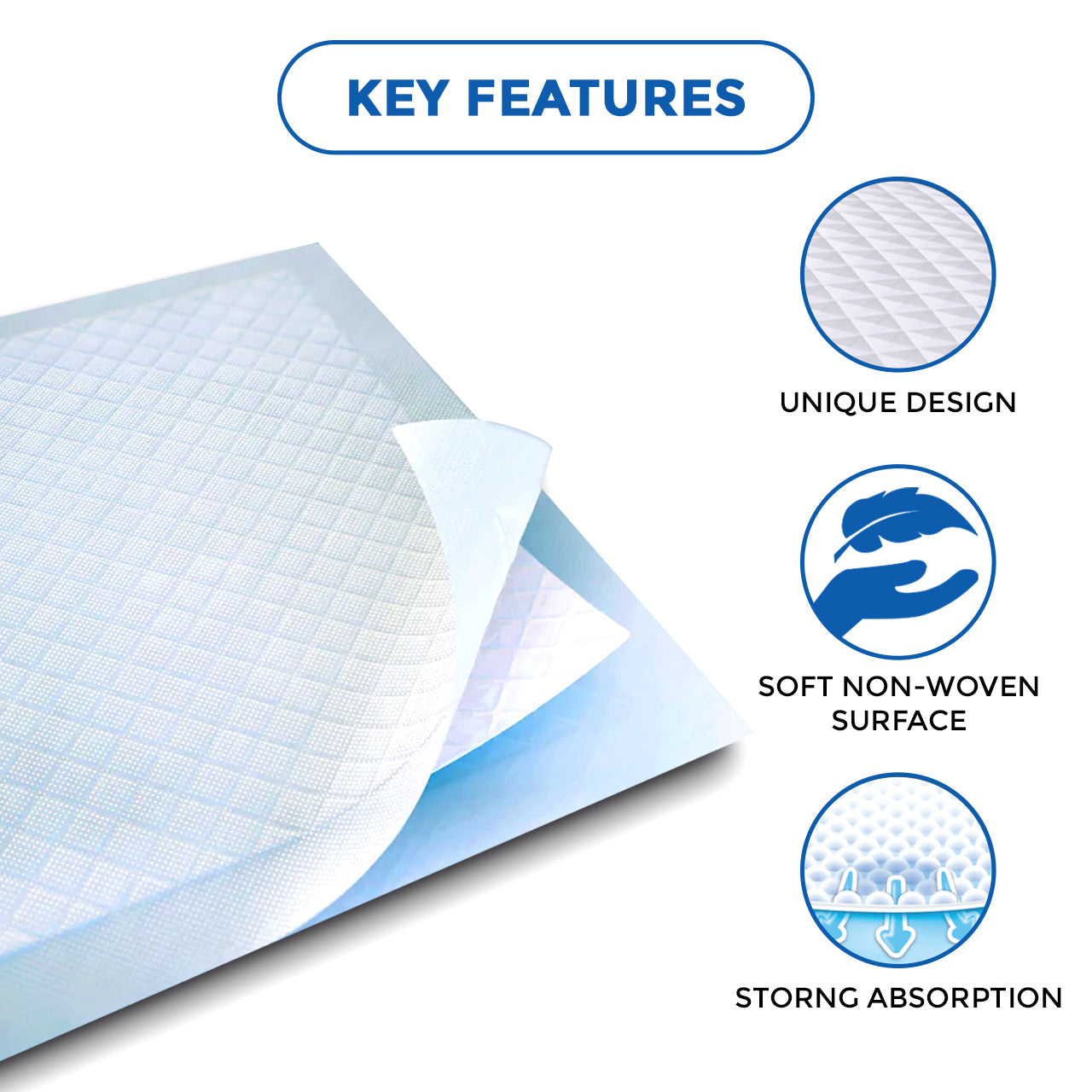 C-cure Underpads Product with key features highlighted