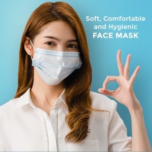 C-CURE™ Disposable 3 Layer mask with adjustable Nose clip