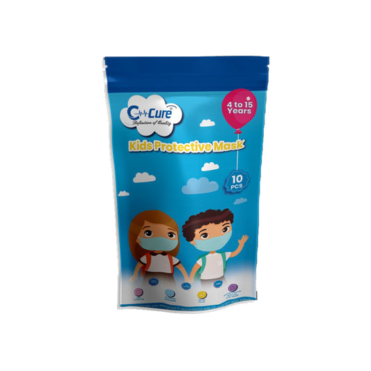Package of kids protective 3 ply face masks with cartoon characters 