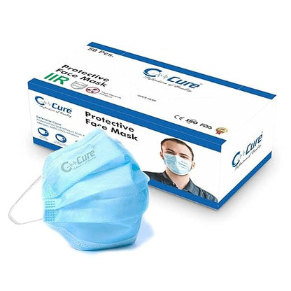 C-CURE™ Disposable 3 Layer mask with adjustable Nose clip