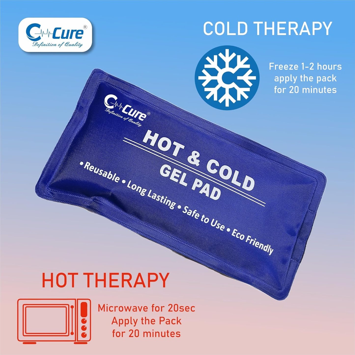 C-CURE™ Hot And Cold Gel Pack ( pack of 2 Pcs.)