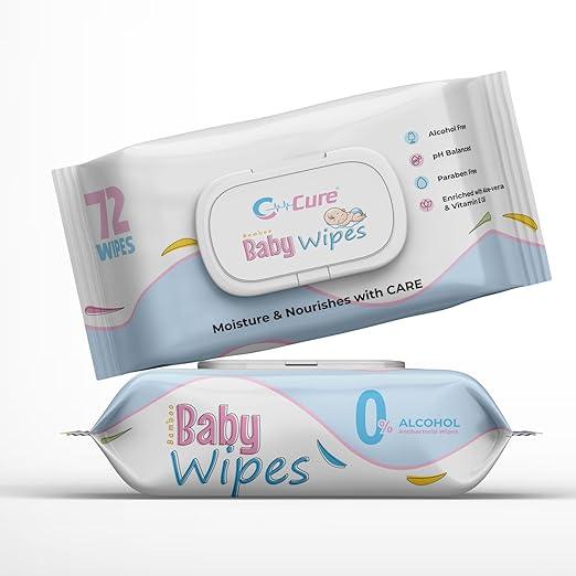 Two packages of 'C-cure Baby Wipes' 