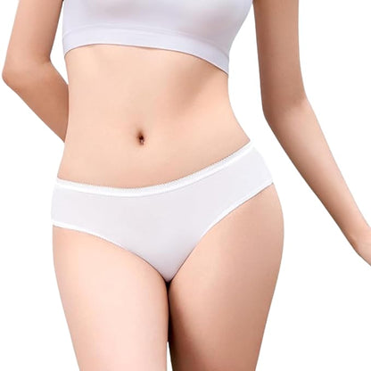 This image features a pair of Leios Disposable Spun Lace Panties for women and girls.