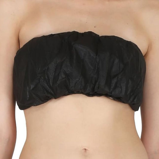 A black non-woven disposable wrap around the torso, commonly used as a bra accessory for coverage.