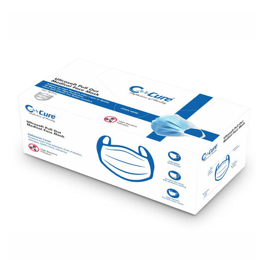 C-cure medical face mask packaging 
