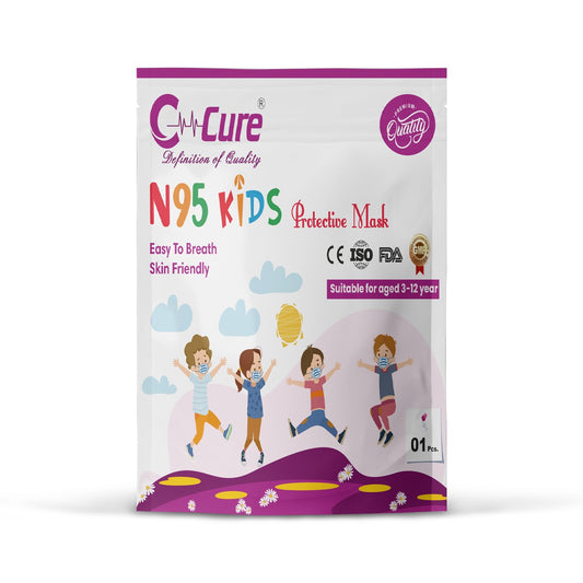 Cure N95 Kids Protective Mask packaging.