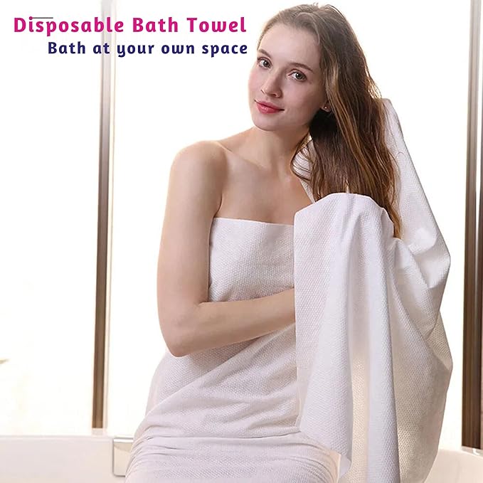 take bath with disposable non woven body towel 