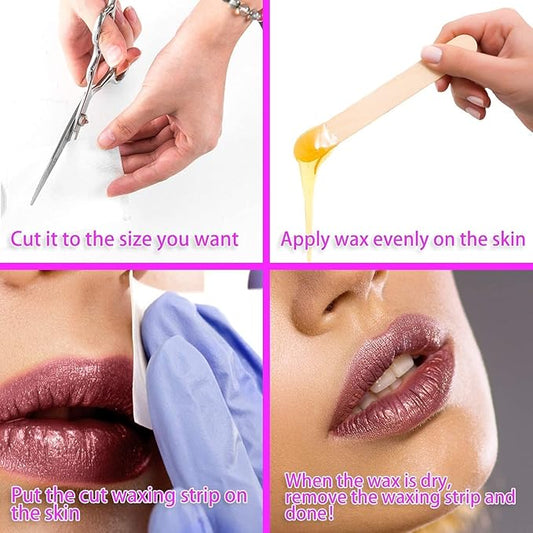 showing how to use the leios wax strips roll 